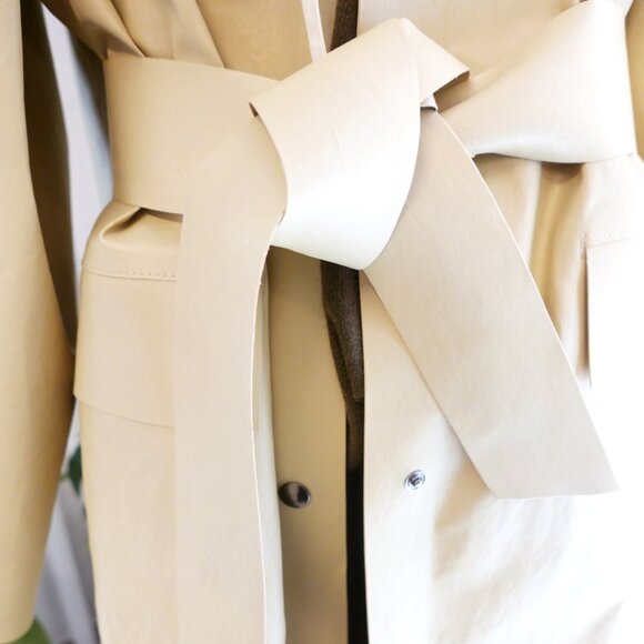 KASSL EDITIONS Below Oil Kimono Trench Rain Coat XS NWT - Picture 2 of 3